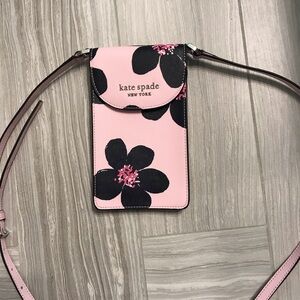 Kate Spade New York pink Grand Flora Phone Case Flap Crossbody Bag